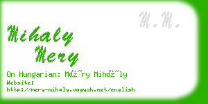 mihaly mery business card